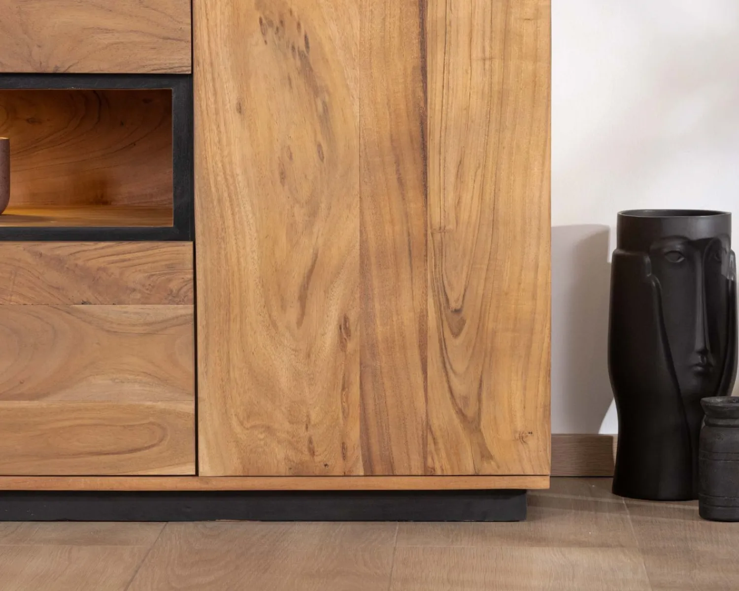 Meuble House Buffet ultra contemporain avec niche éclairage LED "Lumino" Discount