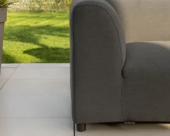 Meuble House Canapé chauffant spécial extérieur en tissu anthracite