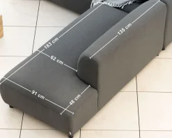 Meuble House Canapé chauffant spécial extérieur en tissu anthracite