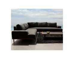Meuble House Canapé d'angle extérieur haut de gamme tissu Sunbrella