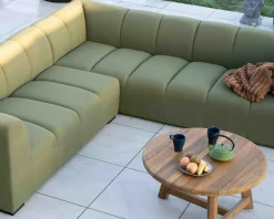 Meuble House Canapé d'angle haut de gamme spéciale extérieur tissu vert 