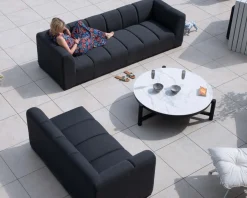 Meuble House Canapé d'angle spécial extérieur tissu gris foncé haut de gamme 