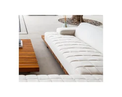 Meuble House Canapé d'extérieur avec retour gauche tissu Sunbrella écru 
