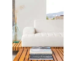 Meuble House Canapé d'extérieur avec retour gauche tissu Sunbrella écru 