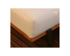 Meuble House Canapé d'extérieur haut de gamme tissu Sunbrella et teck 