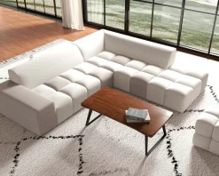 Meuble House Canapé en angle avec méridienne design lounge & chill "Casa Nova" bicolore beige et gris New