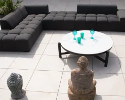 Meuble House Canapé extérieur moderne retour droit gris foncé