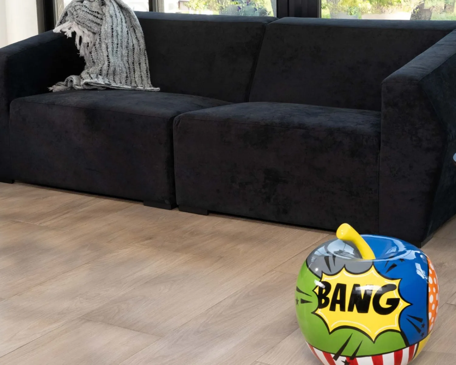 Meuble House Canapé modulaire design en velours anthracite "Skult" 2/3 places Sale