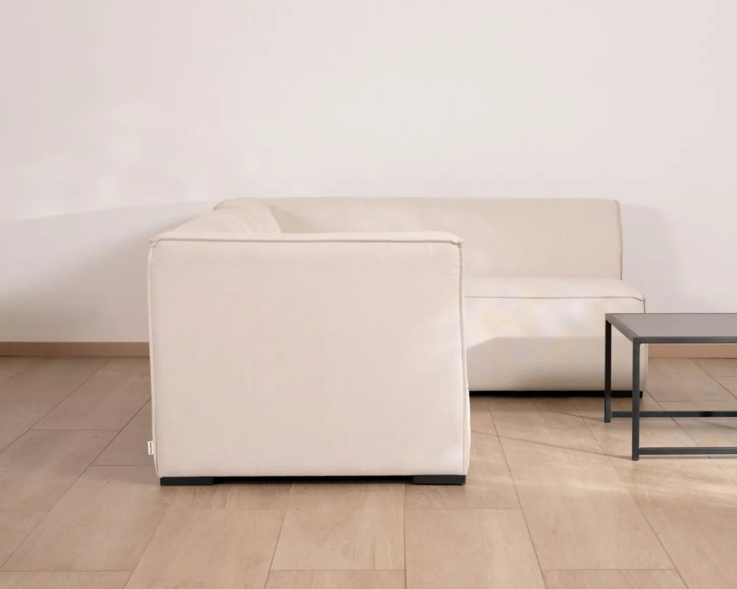 Meuble House Canapé outdoor en 2 modules "Sunset Bay" tissu spécial extérieur crème Hot