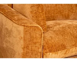 Meuble House Canapé 2 places contemporain esprit cosy “Odéa” en tissu jaune moutarde Sale