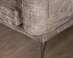Meuble House Canapé 3 places esprit rétro en tissu chenillé doux gris cendré "Paloma" Clearance