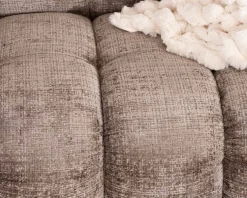 Meuble House Canapé 3 places ultra-cosy en tissu velours gris cendré "Milow" New