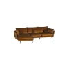 Meuble House Canapé retour gauche style vintage "Eden" tissu ocre effet velours lisse Sale