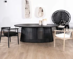 Meuble House Chaise de repas en bois et corde tressée