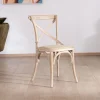 Meuble House Chaise de repas esprit bistrot en chêne et assise tissu "Brosti" Online