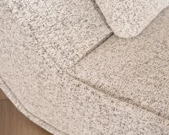 Meuble House Chaise longue d'intérieur design en tissu tramé blanc cassé