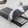 Meuble House Chaise longue haut de gamme en tissu Sunbrella gris foncé "Lazy Beach" Clearance