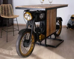 Meuble House Chaise mi-hauteur en rotin et pieds métal