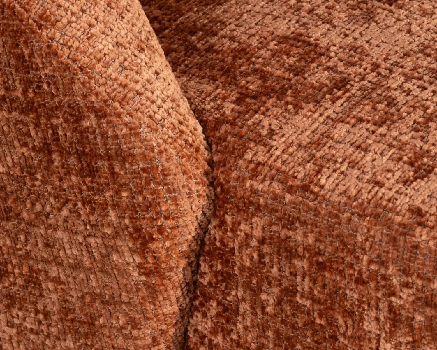 Meuble House Chauffeuse design et cosy en tissu bouclette coloris terre de sienne "Marylin" pied rotatif 360° Sale