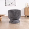 Meuble House Chauffeuse pivotante 360° en tissu chenillé gris "Ladoga" Online