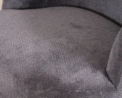 Meuble House Chauffeuse pivotante 360° en tissu chenillé gris 