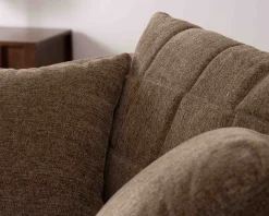 Meuble House Chauffeuse XL en tissu bouclette taupe "Sweet Culture" 120 cm ultra confort Discount