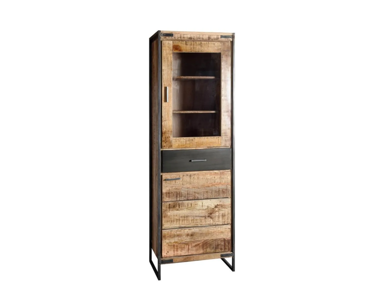 Meuble House Colonne de rangement industrielle en bois et métal gris "Shade" Sale