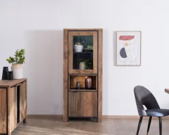 Meuble House Colonne vitrée en palissandre "Enoa" avec rétroéclairage Discount
