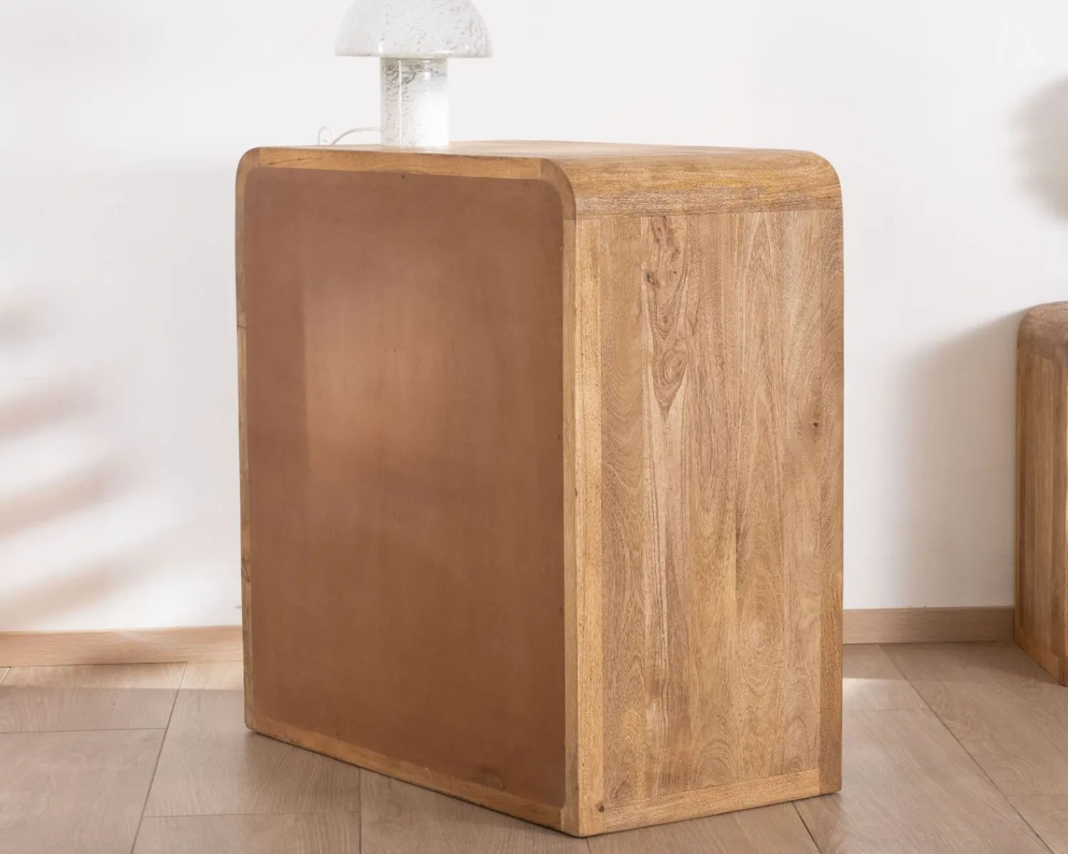 Meuble House Commode design rétro avec façades cannelées "Céresto" 3 grands tiroirs New