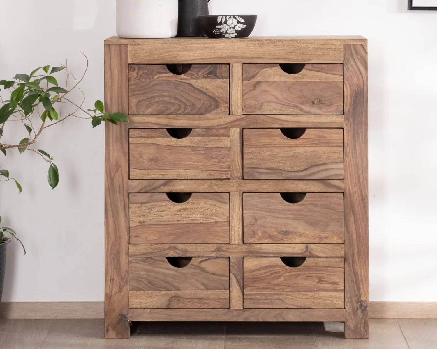 Meuble House Commode en palissandre à 8 tiroirs "Kalanohé" Clearance