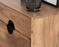 Meuble House Commode rétro 8 tiroirs en acacia naturel 