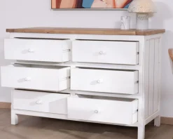 Meuble House Commode 6 tiroirs en acacia