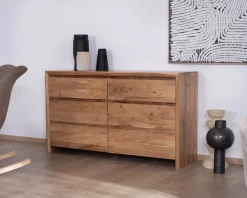 Meuble House Commode 6 tiroirs en acacia style scandinave