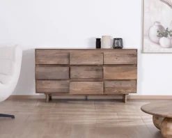 Meuble House Commode 9 tiroirs en bois massif de manguier