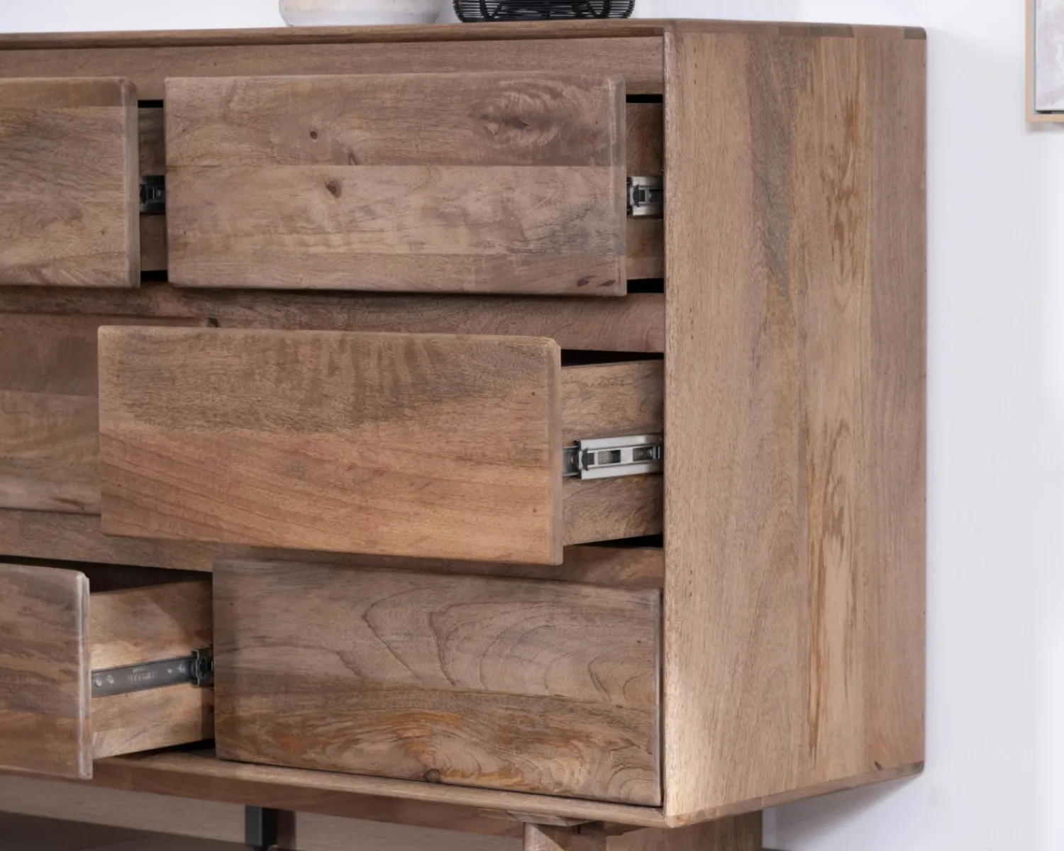 Meuble House Commode 9 tiroirs en bois massif de manguier "Geta" Style Japandi Sale