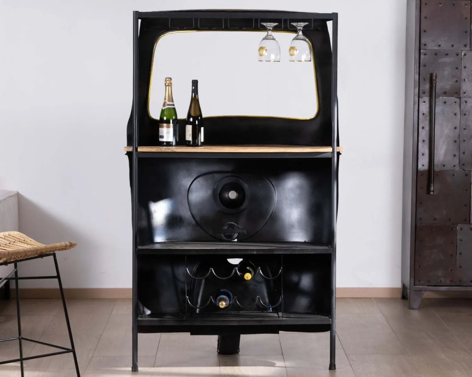 Meuble House Comptoir de bar aspect Tuk-tuk indien esprit récup "Crazy" New