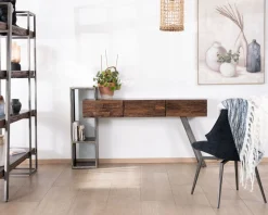 Meuble House Console design et originale en bois et métal "Crescendo" Clearance