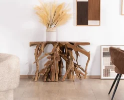 Meuble House Console en racine de teck naturelle "Kanoa" Sale