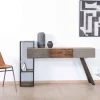 Meuble House Console moderne design avec rangements bois métal et ciment "Mezzo" New