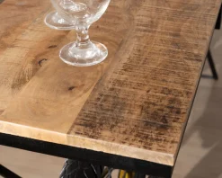 Meuble House Console moto vintage ultra originale bois et métal noir 