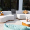 Meuble House Coussin carré en coton bicolore avec franges "Ethnic" 45x45cm Discount