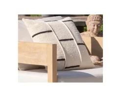 Meuble House Coussin de canapé blanc cassé et noir 