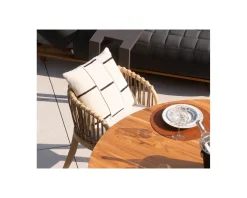 Meuble House Coussin de canapé blanc cassé et noir 