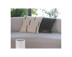 Meuble House Coussin de canapé blanc cassé et noir 