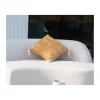 Meuble House Coussin en tissu coton flammé "Ethnic" 45 x 45 cm beige et jaune