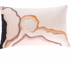 Meuble House Coussin en tissu motif brodé et imprimé "Matis" 50 x 30 cm