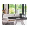 Meuble House Coussin imprimé en coton et lin "Solira" format carré 45x45cm Outlet