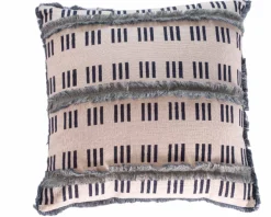 Meuble House Coussin imprimé en coton et lin "Solira" format carré 45x45cm Outlet