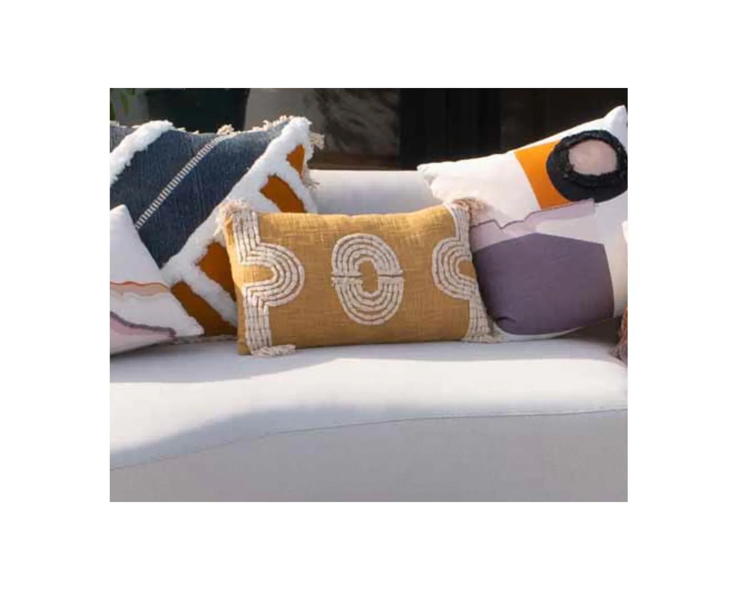 Meuble House Coussin rectangulaire "Ethnic" 30 x 50 cm tons naturels en coton Outlet
