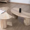 Meuble House Duo de tables basses design épuré en manguier "Jappy" forme haricot Clearance